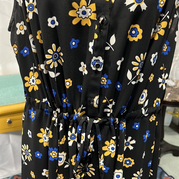 Anne Klein plus, long draw string sleeveless dress, 1X - Picture 3 of 5